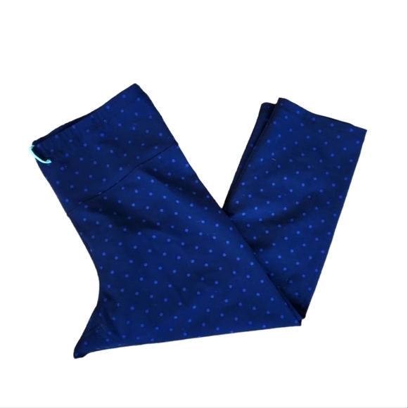 Blue Polka Dot Old Navy Go-Dry Caori Length Gym Pants - Picture 1 of 6